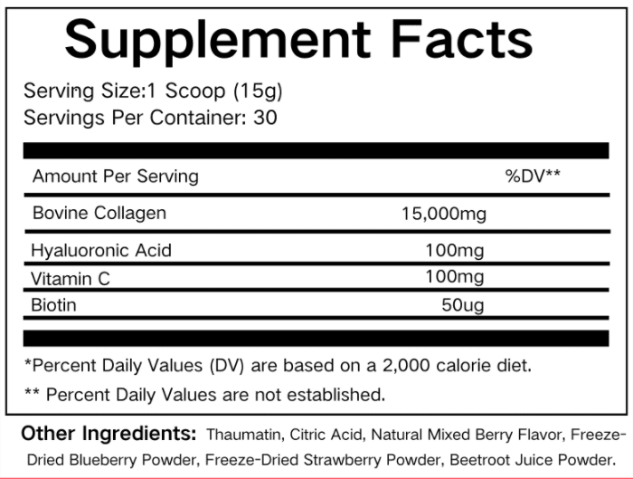 Mixed Berry Collagen Powder - 454g | Halal | Keto - Image 3